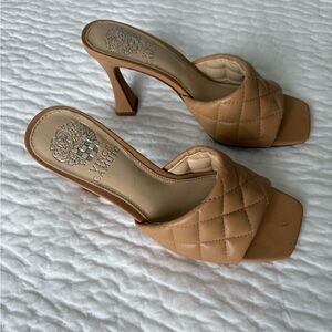 Vince Camuto Camel Quilted Women's Heels